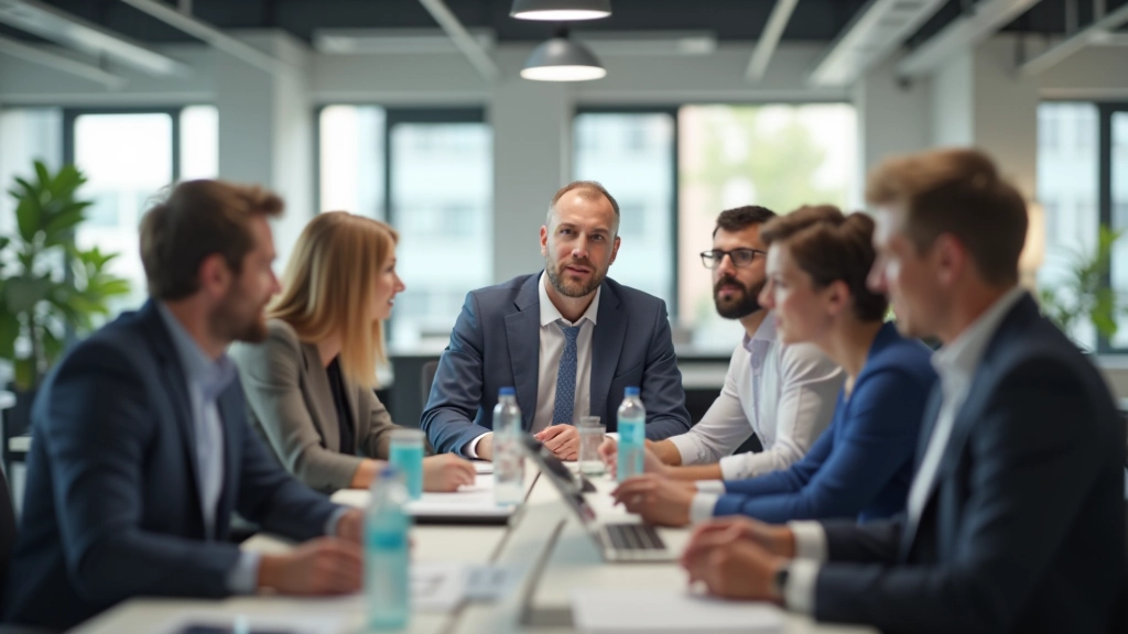 Diverse Fachkräfte in modernem Büro, verschiedene Nationalitäten und Kulturen bei der Arbeit